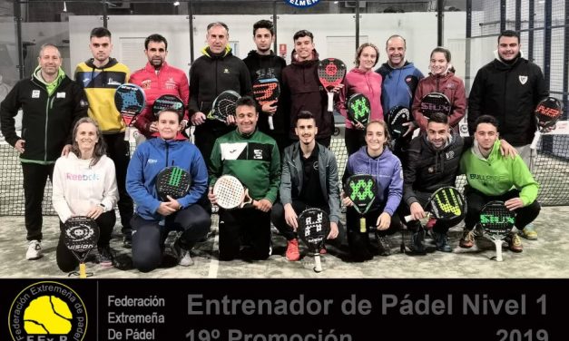 19º PROMOCIÓN DE MONITORES DE PADEL NIVEL 1 FEXPADEL 2019