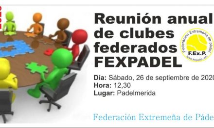 REUNIÓN DE CLUBES FEDERADOS 2020
