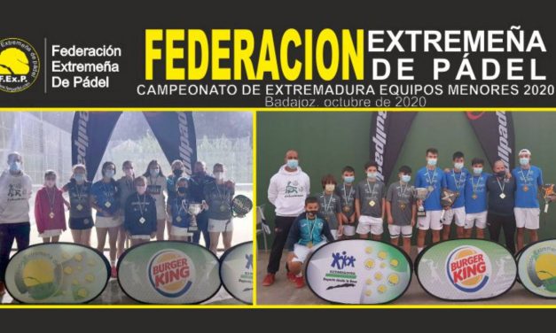 CLAUSURADO EL CAMPEONATO DE EXTREMADURA DE EQUIPOS DE MENORES 2020