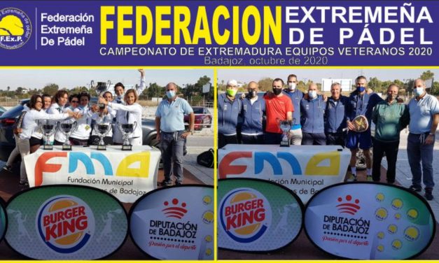 CLAUSURADO EL 10º CAMPEONATO DE EXTREMADURA DE EQUIPOS VETERANOS 2020