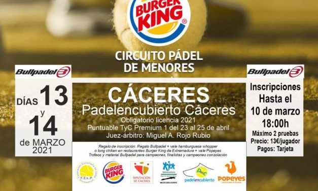 1ª PRUEBA CIRCUITO BURGER KING DE MENORES EN CÁCERES 2021