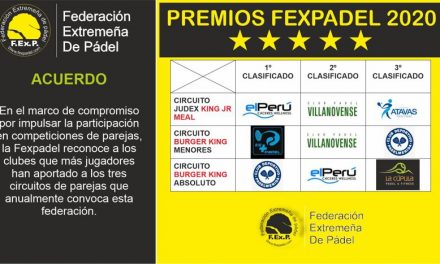PREMIOS FEXPADEL A CLUBES 2020