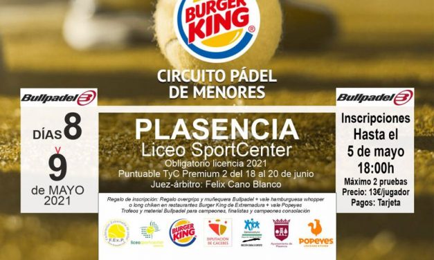 2ª PRUEBA CIRCUITO BURGER KING DE MENORES CLASIF. CICLO 2 EN PLASENCIA 2021
