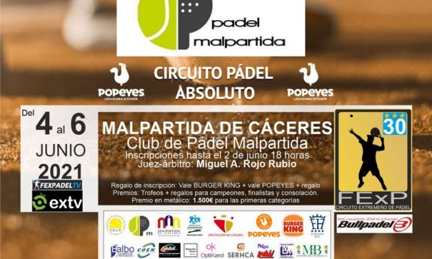 4ª PRUEBA CIRCUITO POPEYES ABSOLUTO EN MALPARTIDA DE CÁCERES 2021