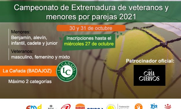 CAMPEONATO DE EXTREMADURA POR PAREJAS DE VETERANOS Y MENORES 2021