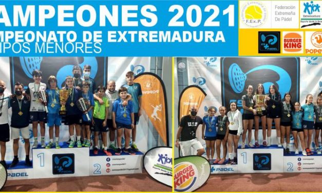 CLAUSURADO EL CAMPEONATO DE EXTREMADURA DE EQUIPOS DE MENORES 2021