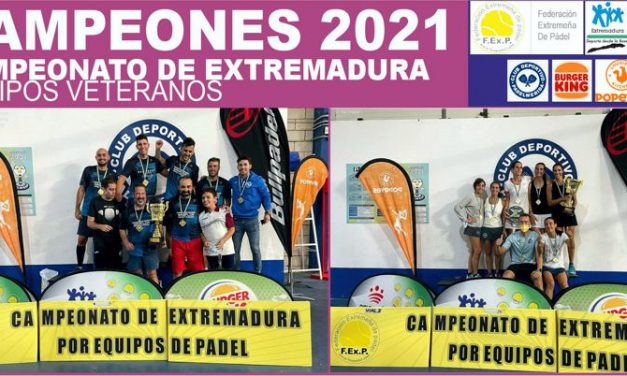 CLAUSURADO EL 11º CAMPEONATO DE EXTREMADURA DE EQUIPOS VETERANOS 2021