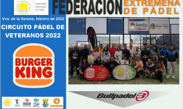 FINALIZÓ LA 1ª PRUEBA DEL CIRCUITO BURGEN KING DE VETERANOS EN VVA. DE LA SERENA 2022