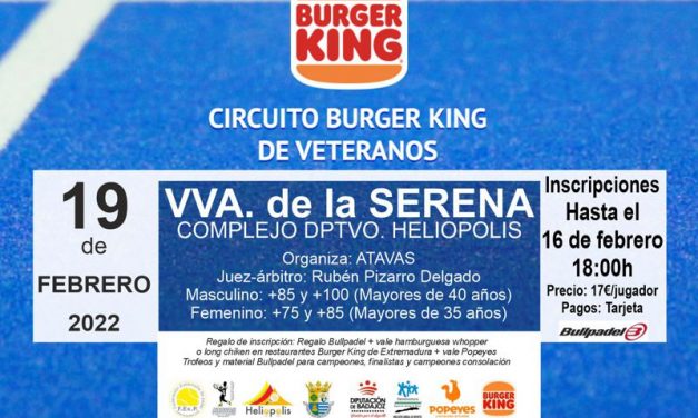 1º PRUEBA CIRCUITO BURGER KING DE VETERANOS EN VILLANUEVA DE LA SERENA 2022