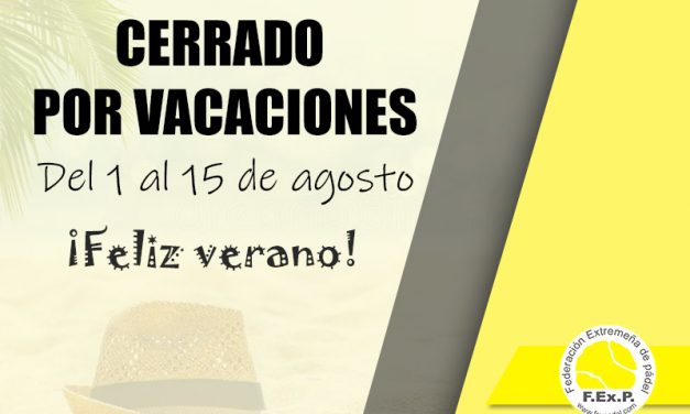 SEDE CERRADA POR VACACIONES
