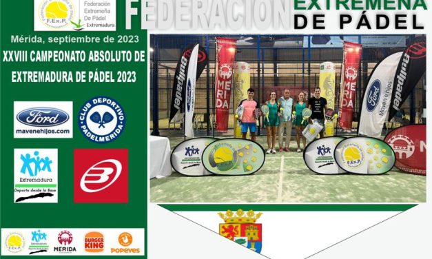 CLAUSURA DE LA XXVIII EDICIÓN DE LOS CAMPEONATOS ABSOLUTOS DE EXTREMADURA DE PÁDEL 2023