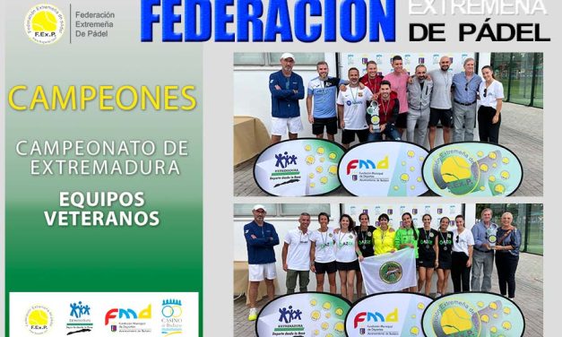 CLAUSURADO EL 13º CAMPEONATO DE EXTREMADURA DE EQUIPOS VETERANOS 2023