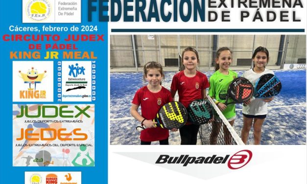 FINALIZÓ LA 2ª PRUEBA JUDEX KING JR. MEAL PÁDEL EN CÁCERES 2024