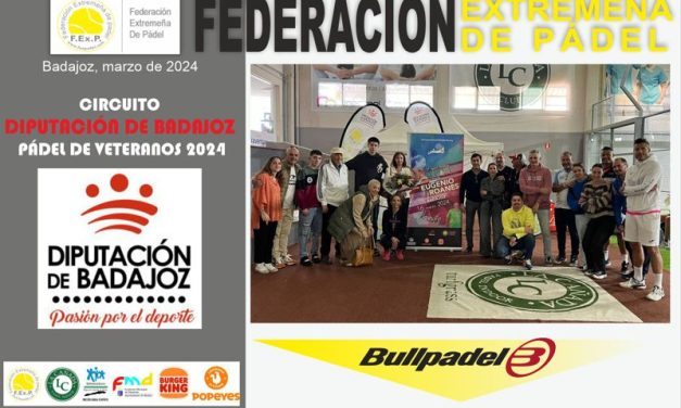 FINALIZÓ LA 1ª PRUEBA DEL CIRCUITO DIPUTACIÓN DE BADAJOZ DE VETERANOS EN BADAJOZ 2024