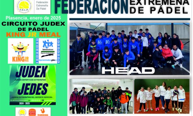 FINALIZÓ LA 1ª PRUEBA KING JR. MEAL JUDEX PADEL EN PLASENCIA 2025