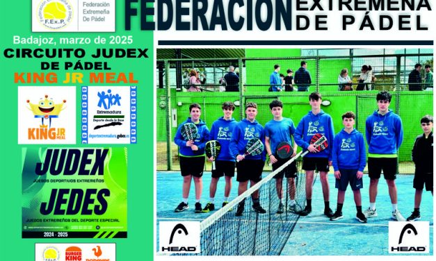 FINALIZÓ LA 3ª PRUEBA JUDEX KING JR. MEAL PÁDEL EN BADAJOZ 2025