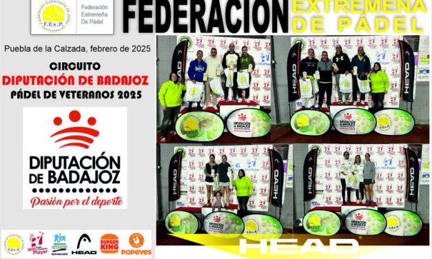FINALIZÓ LA 1ª PRUEBA DEL CIRCUITO DIPUTACIÓN DE BADAJOZ DE VETERANOS EN BADAJOZ 2025