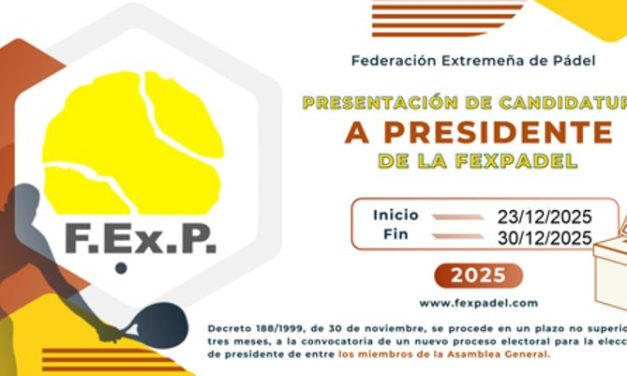 PROCESO ELECCION A PRESIDENTE DE LA FEXPADEL 2025