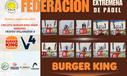 FINALIZA LA QUINTA PRUEBA DEL CIRCUITO DE PÁDEL BURGER KING DE MENORES 2026