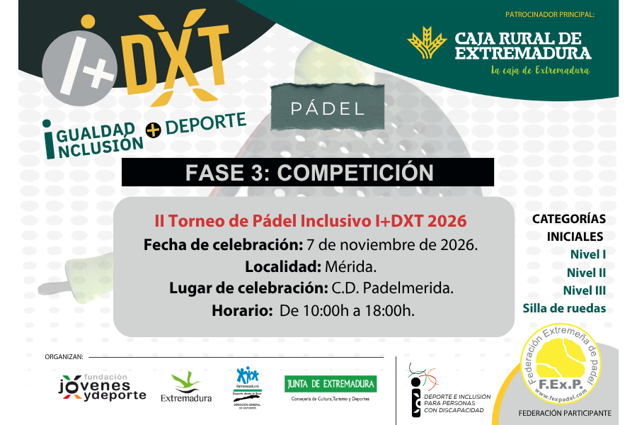 II TORNEO DE PÁDEL INCLUSIVO 2026