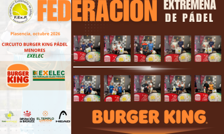 FINALIZA LA SEXTA PRUEBA DEL CIRCUITO DE PÁDEL BURGER KING DE MENORES 2026